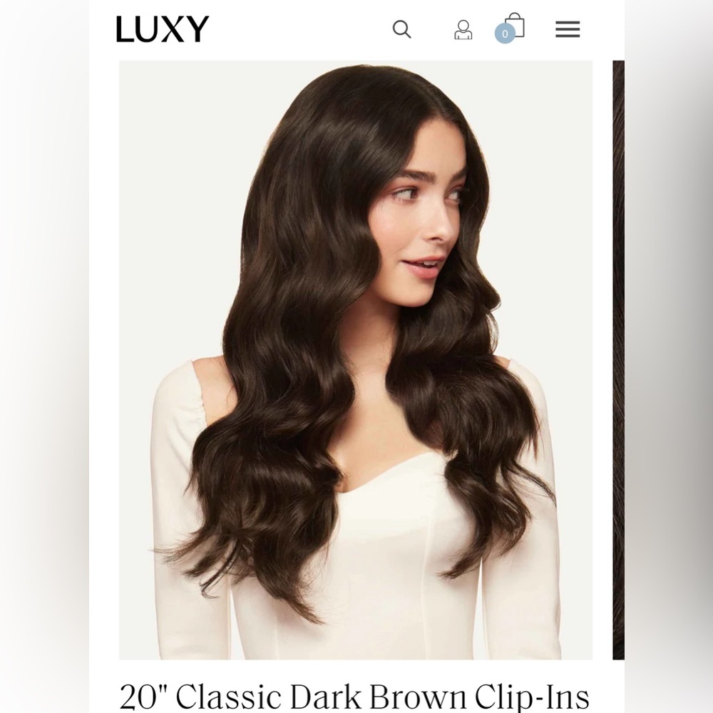 Luxy Hair Chocolate Brown Hair Clip in Extensions